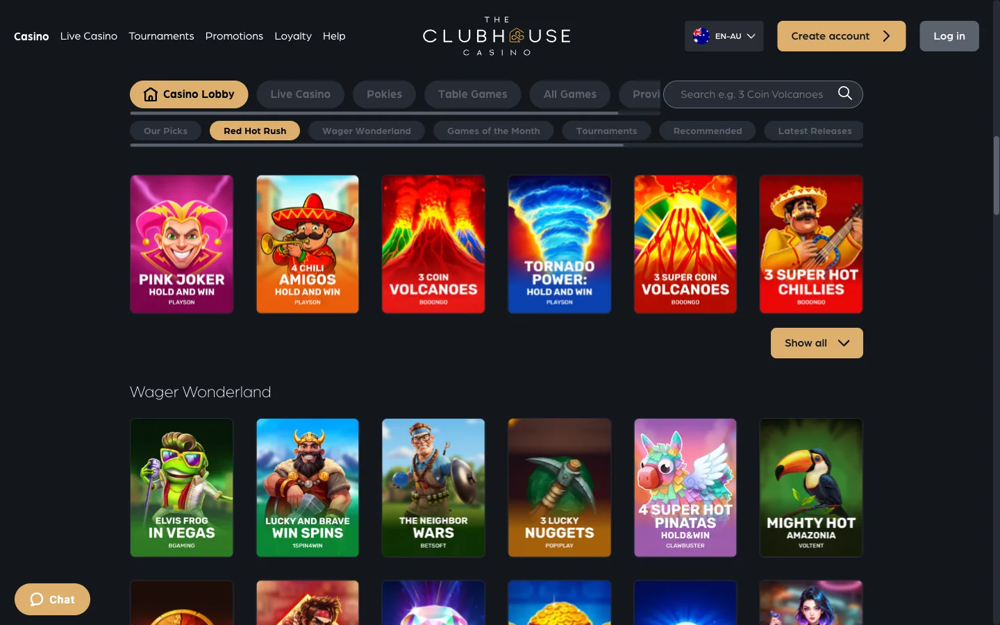 ClubHouse Casino pokies tiles of the kind the welcome free spins unlock for Australian players